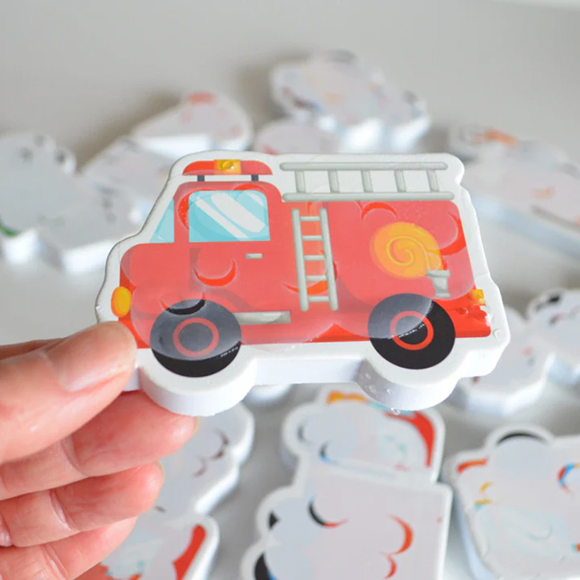 Color Changing Bath Stickers - Mucky Trucks