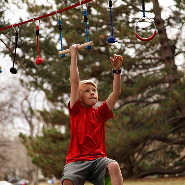 Slackers Ninja Climbing Net - Red Cargo Net For Ninjaline Obstacle Course