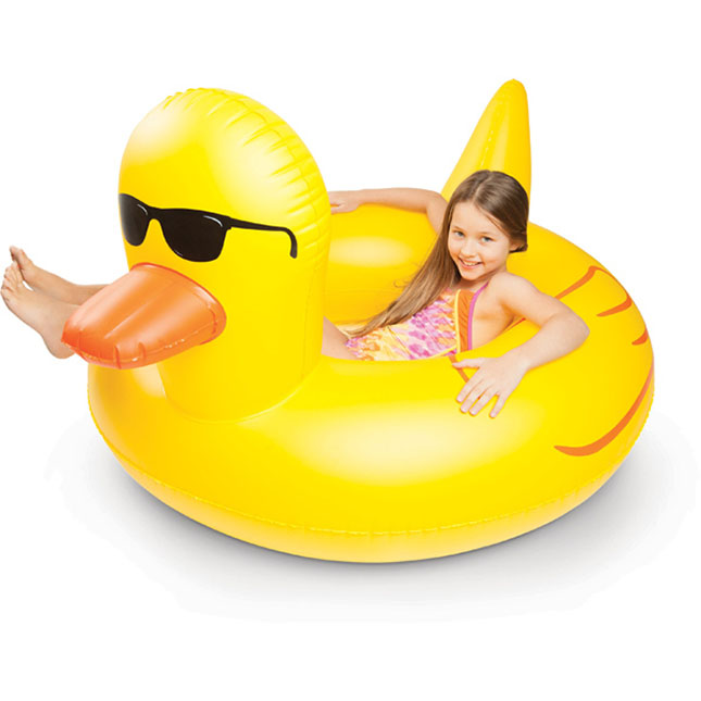 Giant Rubber Duckie Pool Float - - Fat Brain Toys