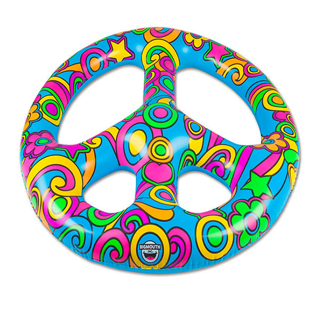 Giant Peace Sign Pool Float - - Fat Brain Toys