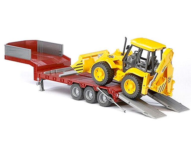 bruder flatbed with backhoe