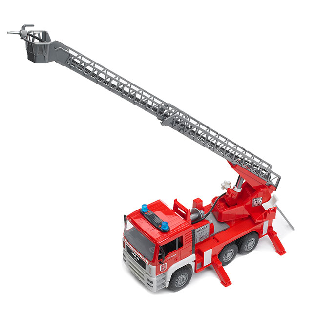 bruder man fire engine and red helmet