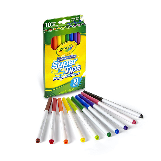 10 ct. Washable Super Tip Markers - - Fat Brain Toys