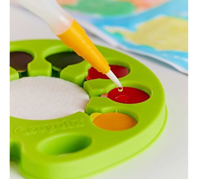 Crayola Pop & Paint Washable Watercolor Palette Fat Brain Toys
