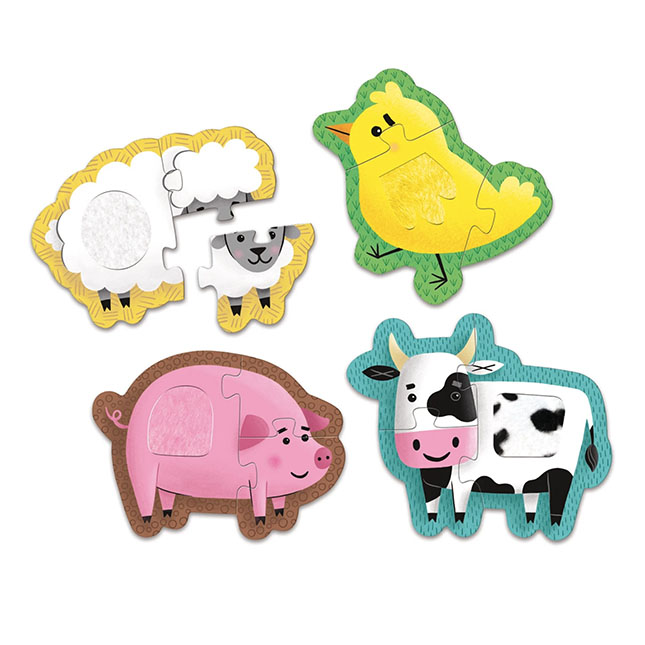 My First Touch & Feel Puzzles - Farm Animals - - Fat Brain Toys