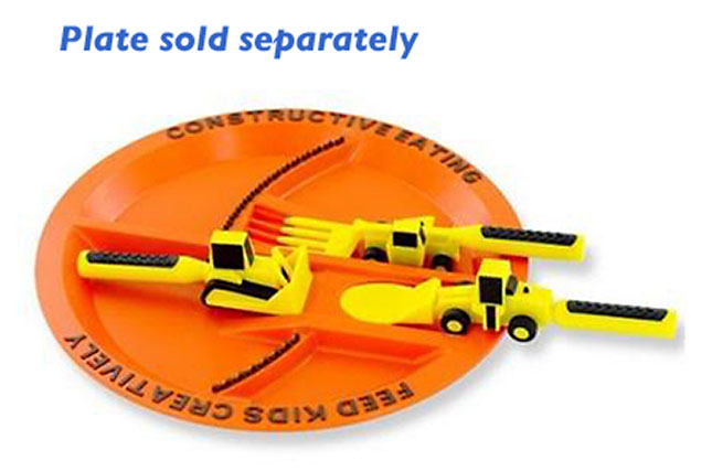 Constructive Eating Garden Fairy Toddler Plates For Kids Cutlery Set...