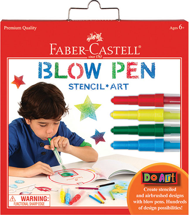 Blow Pen Stencil Art Fat Brain Toys