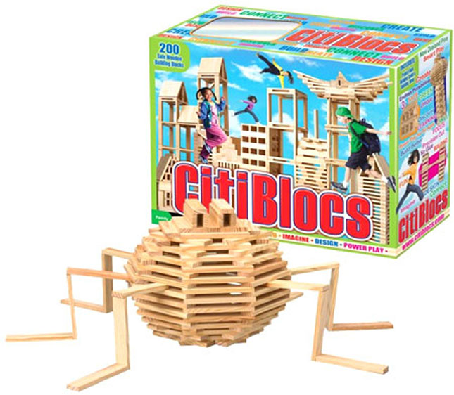 CitiBlocs 200 Pc Wooden Building Set - - Fat Brain Toys