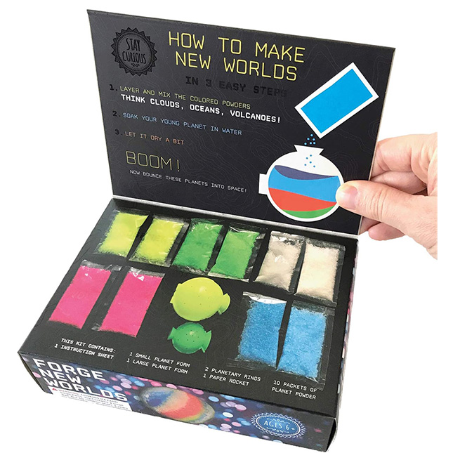 Spark Science Bouncy Ball Planets Kit - Create 6 Rubber Planet Models With Spherical Mold & Polymer