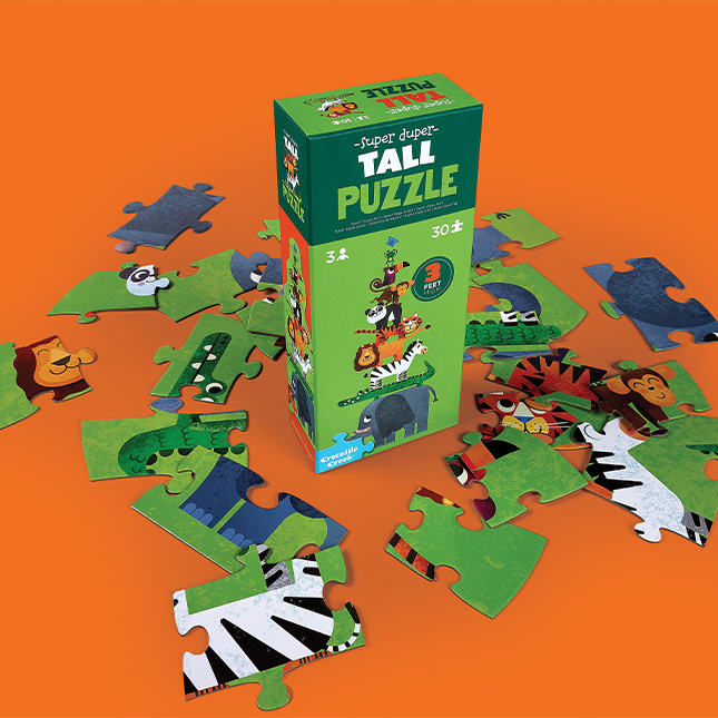 30pc Tall Puzzle - Jungle - Best Puzzles for Ages 3 to 5