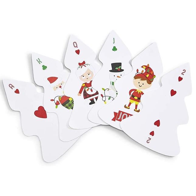 Christmas Tree Playing Cards in Storage Box - - Fat Brain Toys