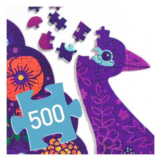 Puzz Art Peacock 500 pc Fat Brain Toys