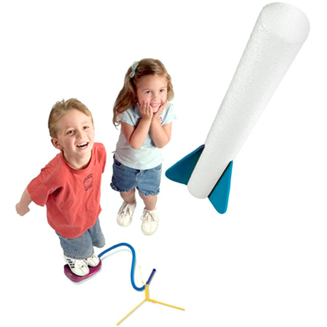 Glow Kit Toy With 4 Foam Rockets for sale online Stomp Rocket Jr 