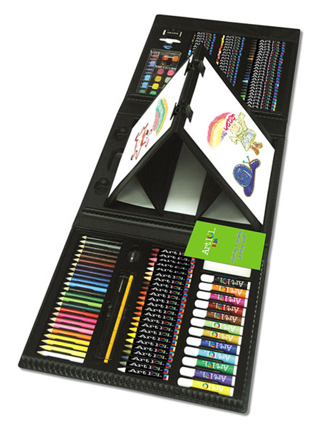 Art 101 Double Sided Trifold Easel Art Set 179 Pc