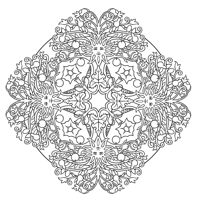 Adult Coloring Book Mandalas with Reduced Lines · Creative Fabrica