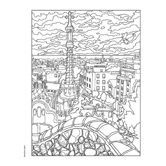 Adult Coloring Book Creative Haven City Sights Color by Number