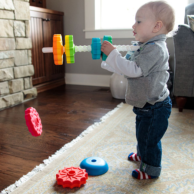 spinning stacking rings toy