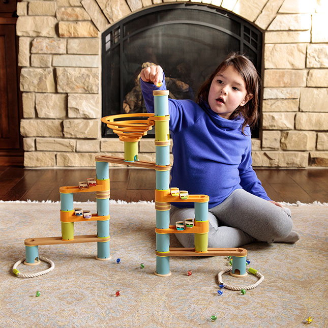 Bamboo Builder Marble Run - - Fat Brain Toys