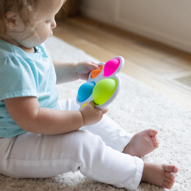 TRIO SIMPL DIMPL.UK SELLER.FAST POST Baby Simpl Dimpl Sensory Fidget Toy. 