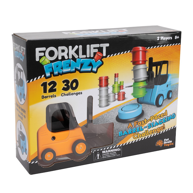 LUCKKY Forklift Frenzy - 2-Player Stack & Matching Skill Game,Ages