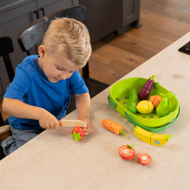 Pretendables Fruit & Veggie Basket Set Best for Ages 3 to 7