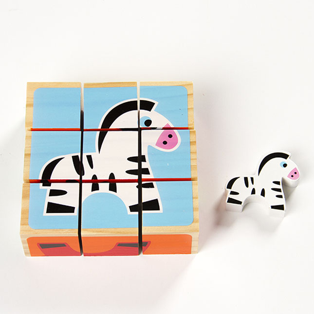 Six-in-One Animal Friends Cube Puzzle - - Fat Brain Toys