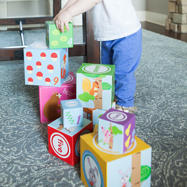 Fat Brain Toys Woodland Friends Stacking Cubes