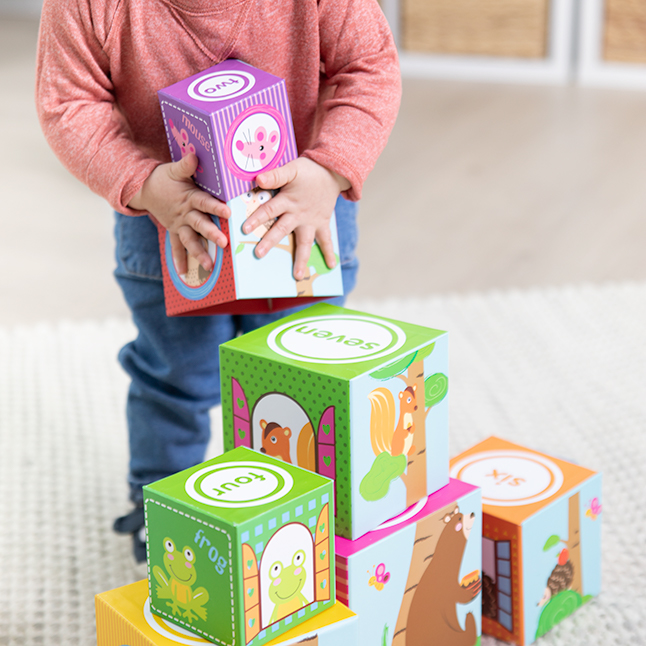 2023 New Design Cardboard Stacking Cubes for Kids