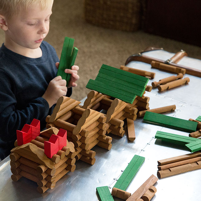 Timber Log Builders - 699 Piece Set - - Fat Brain Toys