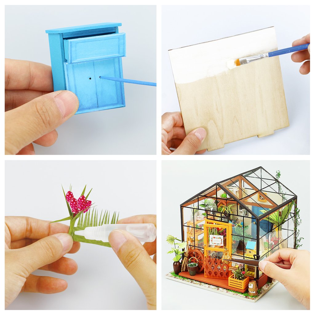 miniature greenhouse model kit