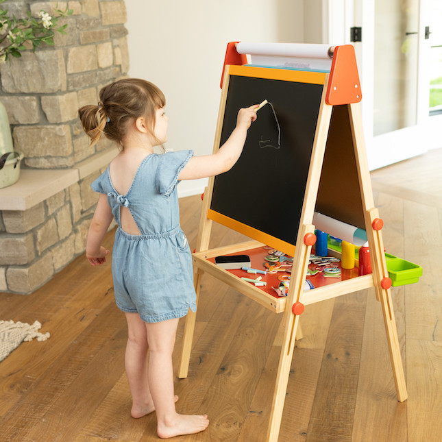 Children's Easels Wooden Kid's Art Easel Sets With Blackboard Writeboard -  Explore China Wholesale Drawing Board and Children's Easels, Painting  Board, Blackboard Writeboard