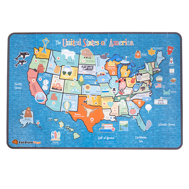 Giant 100 Piece USA Map Puzzle - Best for Ages 5 to 10