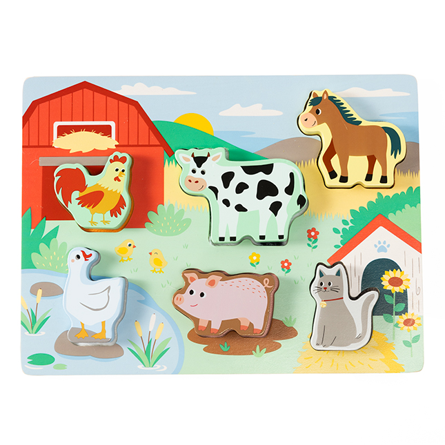 Farm Textured Puzzle Best Baby Toys Gifts for Ages 1 to 4