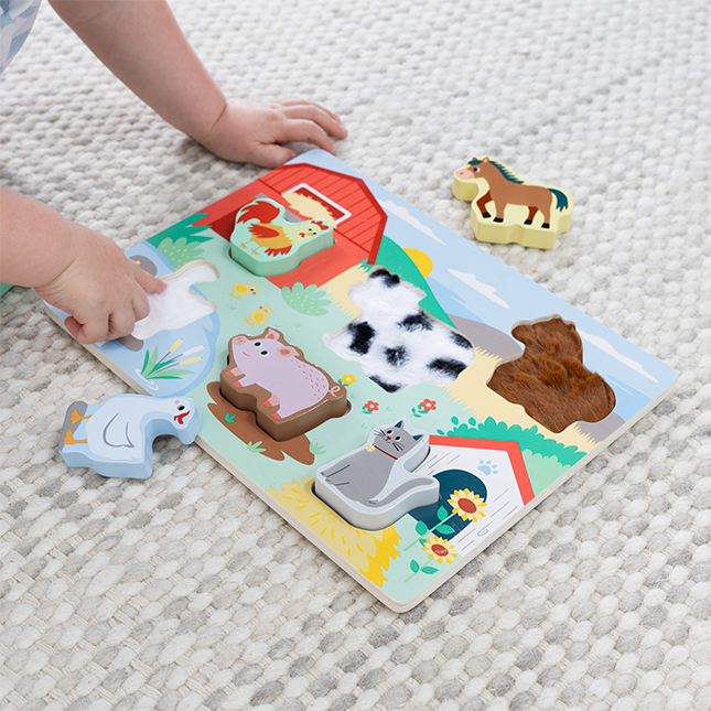 Farm Textured Puzzle Best Baby Toys Gifts for Ages 1 to 4