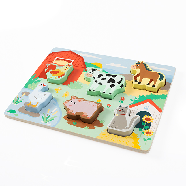 Farm Textured Puzzle Best Baby Toys Gifts for Ages 1 to 4
