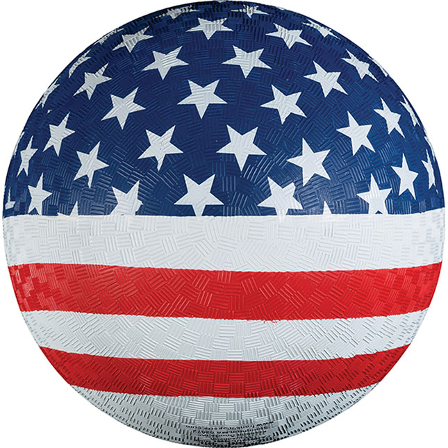 Red White and Blue 8.5 in. Kickball - - Fat Brain Toys