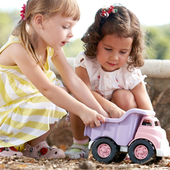 Green Toys Dump Truck Pink Fat Brain Toys