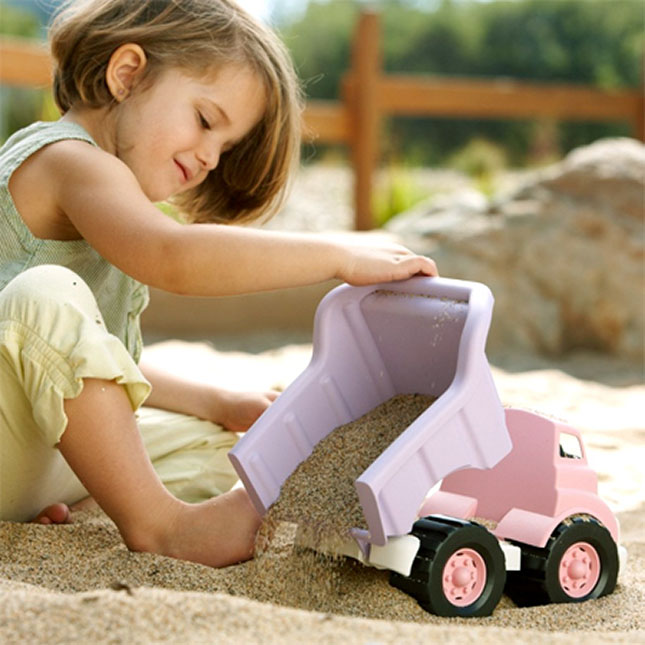 Green Toys Dump Truck Pink Fat Brain Toys