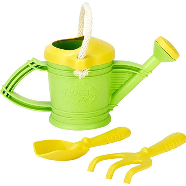 Green Toys Watering Can Garden Set Green Fat Brain Toys
