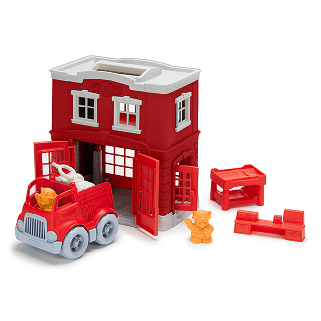 fat brain toys fire station playset