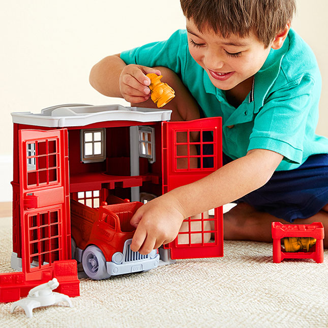 fat brain toys fire station playset