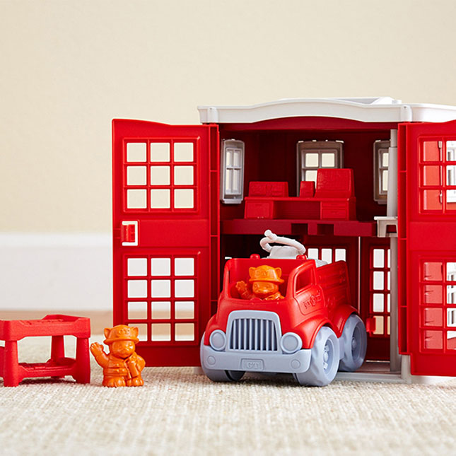 fat brain toys fire station playset