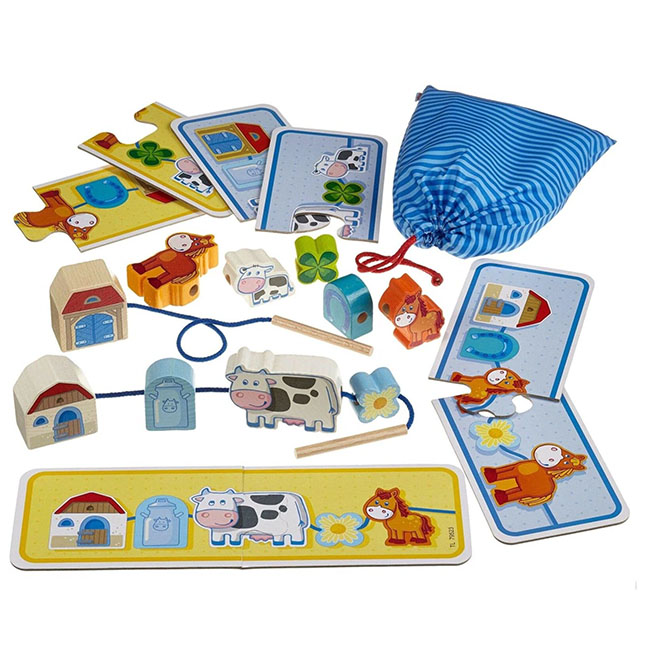 Threading Game On The Farm - - Farm Toys