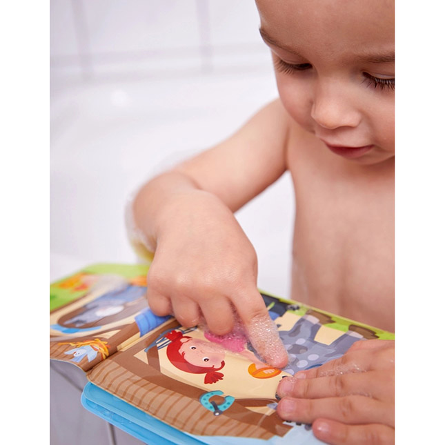 Farm Animal Wash Day Bath Book Fat Brain Toys