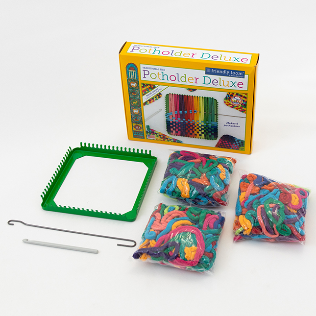 7 Inch Details about   Potholder Traditional Size Deluxe Loom Kit Comes With 2 Unique Hooks 