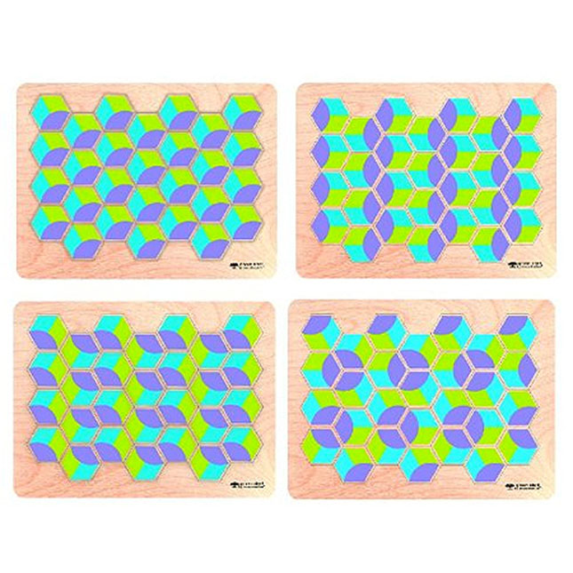 Green Start Pattern Play Wooden Puzzle Razzle Dazzle
