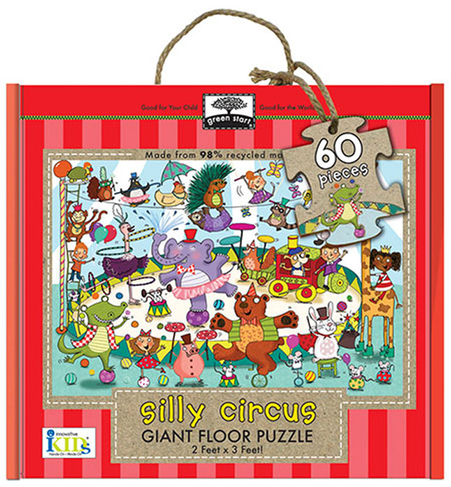 Green Start Giant Floor Puzzle - Silly Circus - - Fat Brain Toys