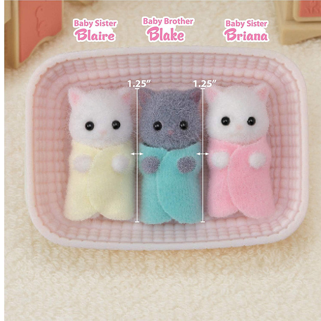 Calico Critters Persian Cat Triplets Fat Brain Toys