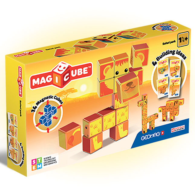 Geomag Magicube Safari Park 14 pc Fat Brain Toys