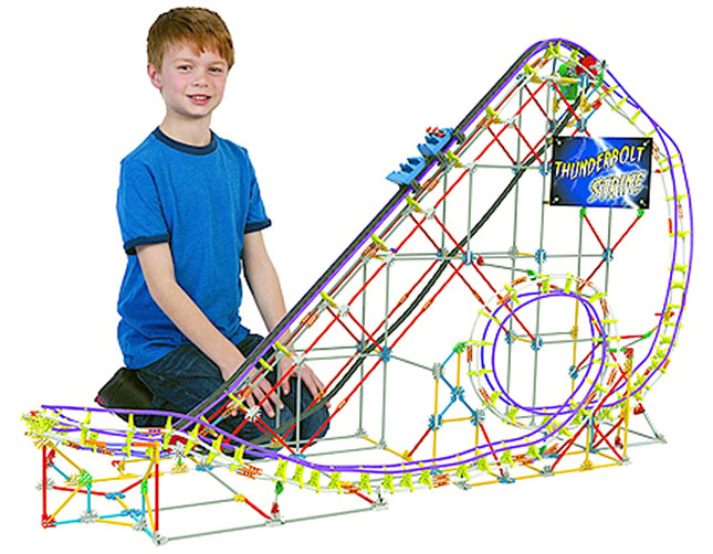 K'NEX Thunderbolt Strike Roller Coaster - - Fat Brain Toys